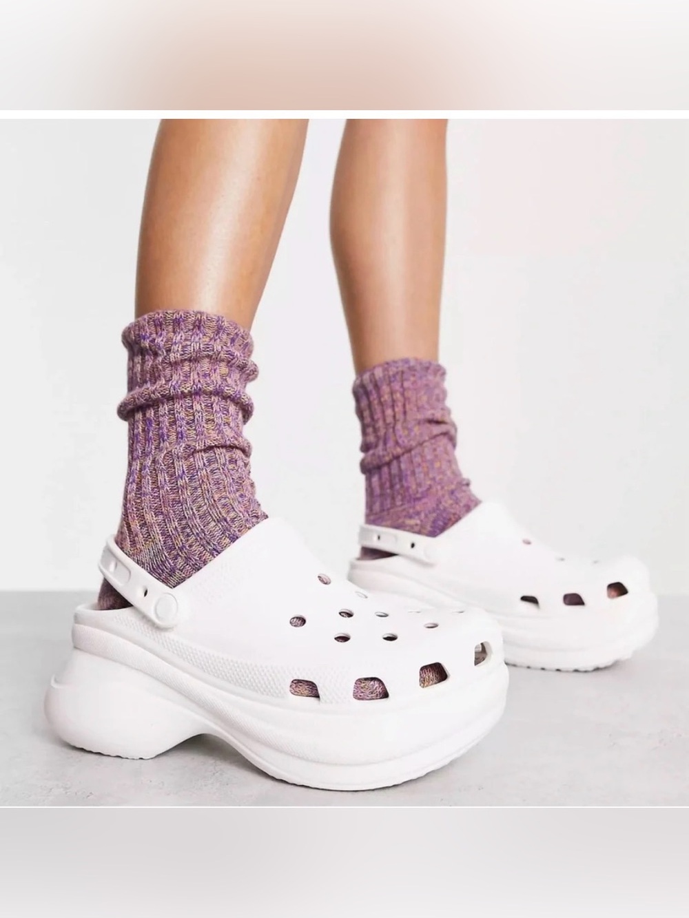 Crocs Bae Platform Clog White size 7
